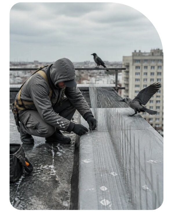 Защита от ворон под ключ в Ступине по цене от 5197 р. | Сенат-Стп